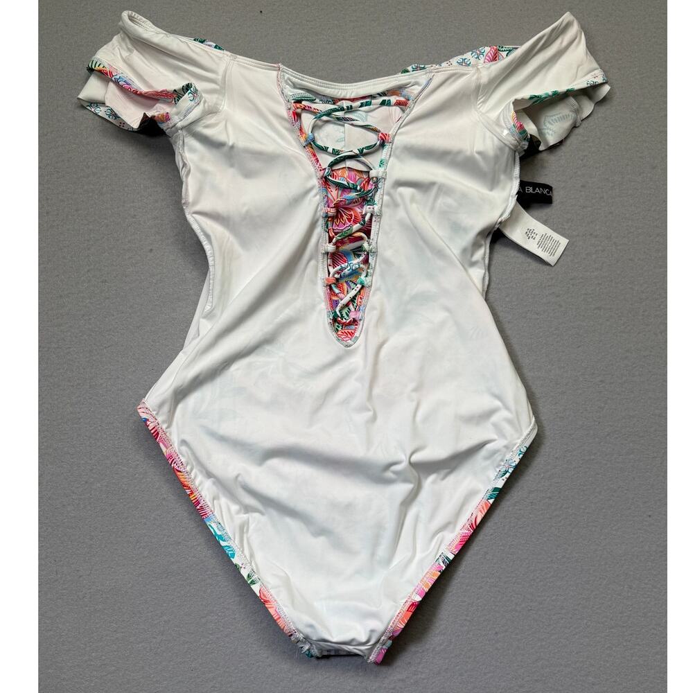 La Blanca Women's Riveria Resort Off the Shoulder 1 Piece Swimsuit 12 $145 - Picture 5 of 12
